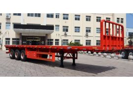 CIMC 3 Axle 40 Foot Flatbed Semi Trailer will export to Mauritius