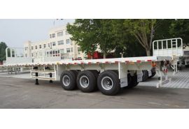 CIMC Tri Axle 40ft Flatbed Semi Trailer is ready shipping to Tanzania
