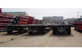 A Set of CIMC 20ft Full Flatbed Drawbar Trailer will export to Jamaica