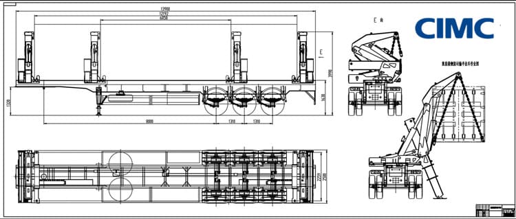 Drawing of CIMC 40Ft Container Side Loader