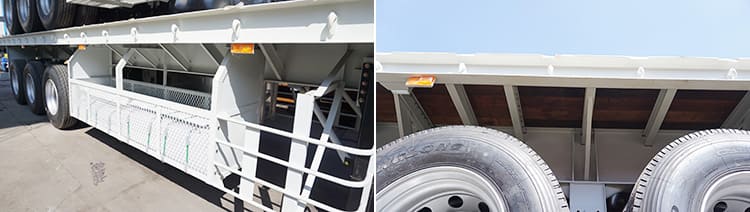 3 axle flatbed truck trailer