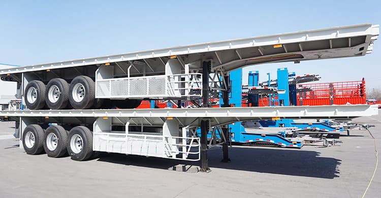3 axle flatbed truck trailer