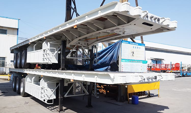 3 axle flatbed truck trailer