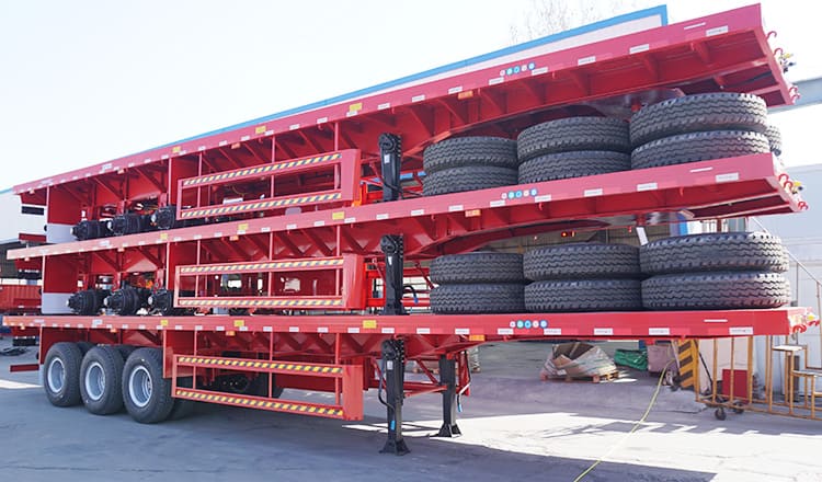 3 Units Tri Axle 40Ft Flat Deck Semi Trailer for Sale in Zimbabwe
