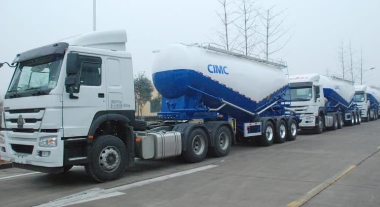 3 Axle 50 Tons Dry Bulk Tanker Trailer for Sale in Tanzania Dar ES salaam