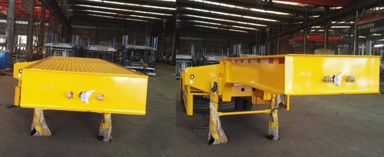 CIMC 2 Axle 50t Lowbed Trailer Truck for Sale in Ghana