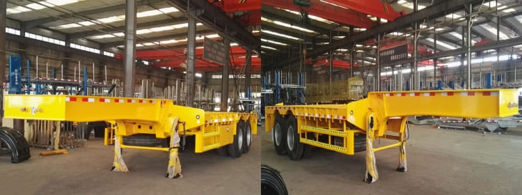 CIMC 2 Axle 50t Lowbed Trailer Truck for Sale in Ghana