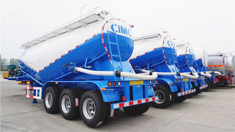 Tri Axle 50cbm Cement Powder Tanker Trailer will be sent to Jamaica