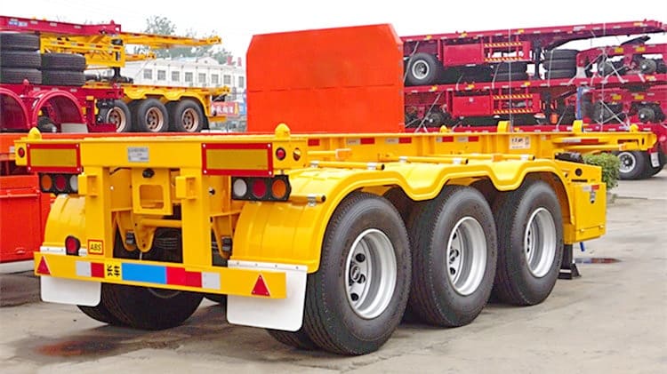 cimc skeleton container chassis trailer 