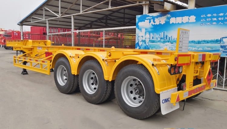 Tri Axle 20 Ft Shipping Gooseneck Container Chassis Trailer for Sale Near Me