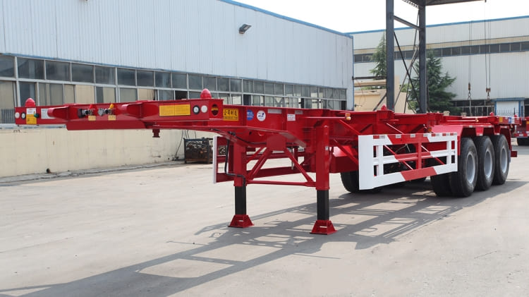 3 axles 40ft skeleton container semi trailer for sale in Madagascar