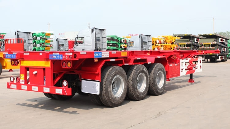 3 axles 40ft skeleton container semi trailer for sale in Madagascar