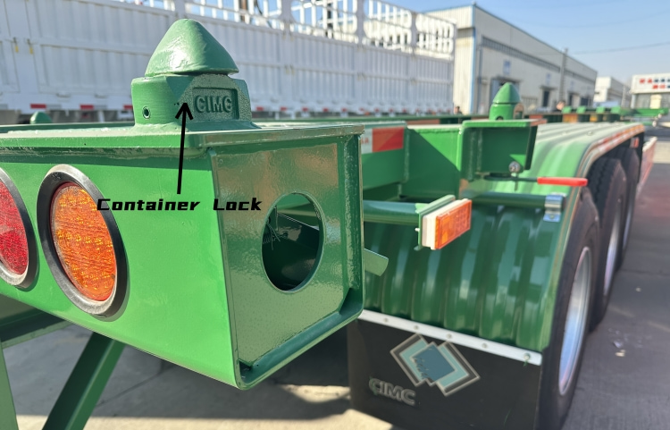 CIMC Tri Axle 12m Skeletal Trailer for Sale in Mauritius | Skeletal Container Trailer | CIMC Trailer Manufacturer