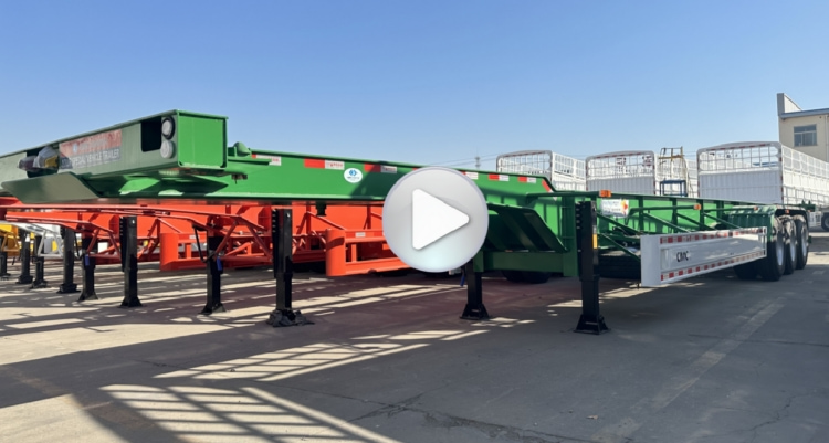 CIMC Tri Axle 12m Skeletal Trailer for Sale in Mauritius | Skeletal Container Trailer | CIMC Trailer Manufacturer