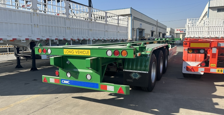 CIMC Tri Axle 12m Skeletal Trailer for Sale in Mauritius | Skeletal Container Trailer | CIMC Trailer Manufacturer