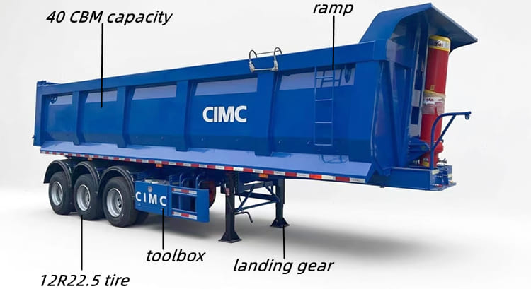 CIMC Tri Axle Dump Trailer for Sale in Armenia