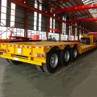 CIMC 3 Axle 60 Ton Front Loading RGN Lowboy Trailer for Sale
